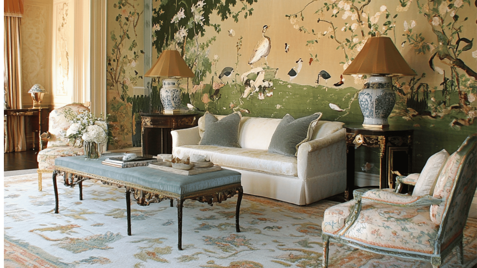 Chinoiserie Hand Knotted Rugs