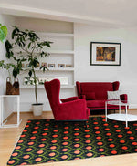 1001 Roses Hand Tufted Rug - Black