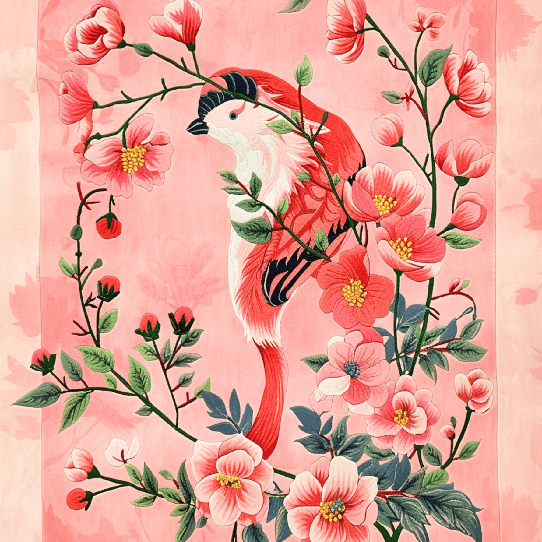 Blushing Bird Oasis Hand Tufted Rug