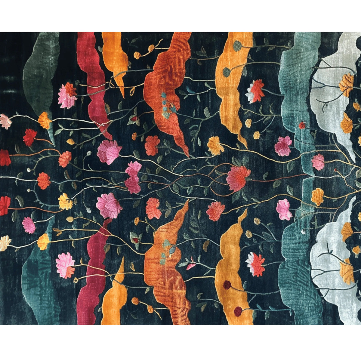 Midnight Garden Hand Tufted Rug