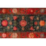 Scarlet Blossom Heritage Hand Tufted Rug