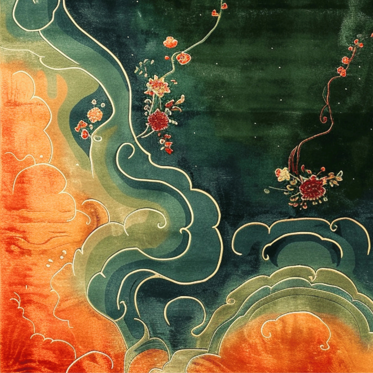 Mandarin Serenity Hand Tufted Rug