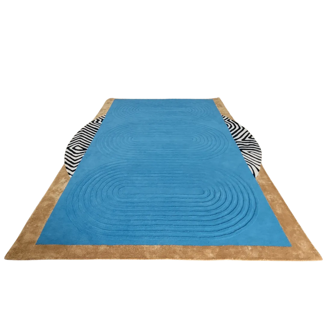 Water Earth and Sun Hand Tufted Wool Rug