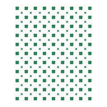 Green Clovers Hand Tufted Rug - White