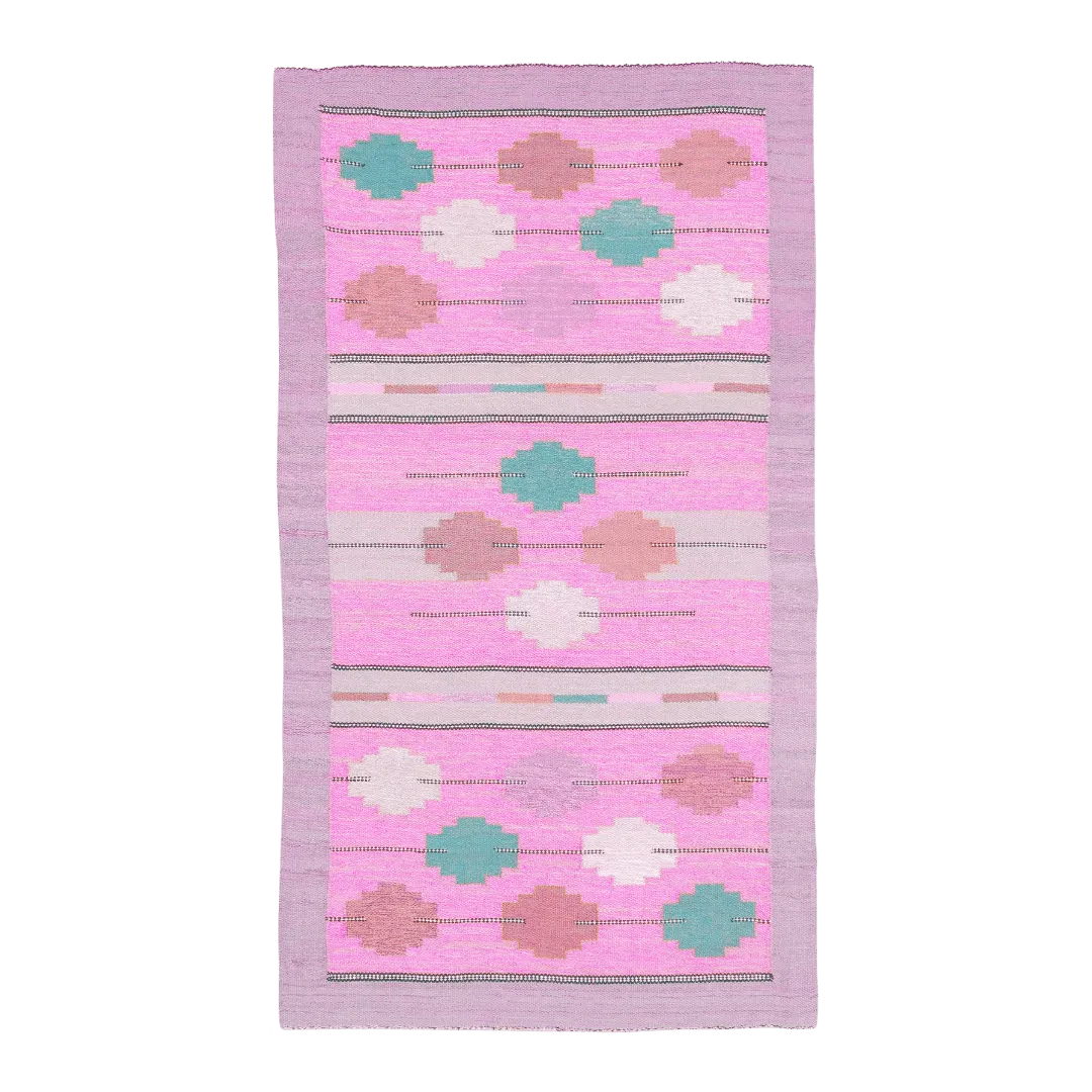 Fez Flair Dhurrie Cotton Rug - Pink