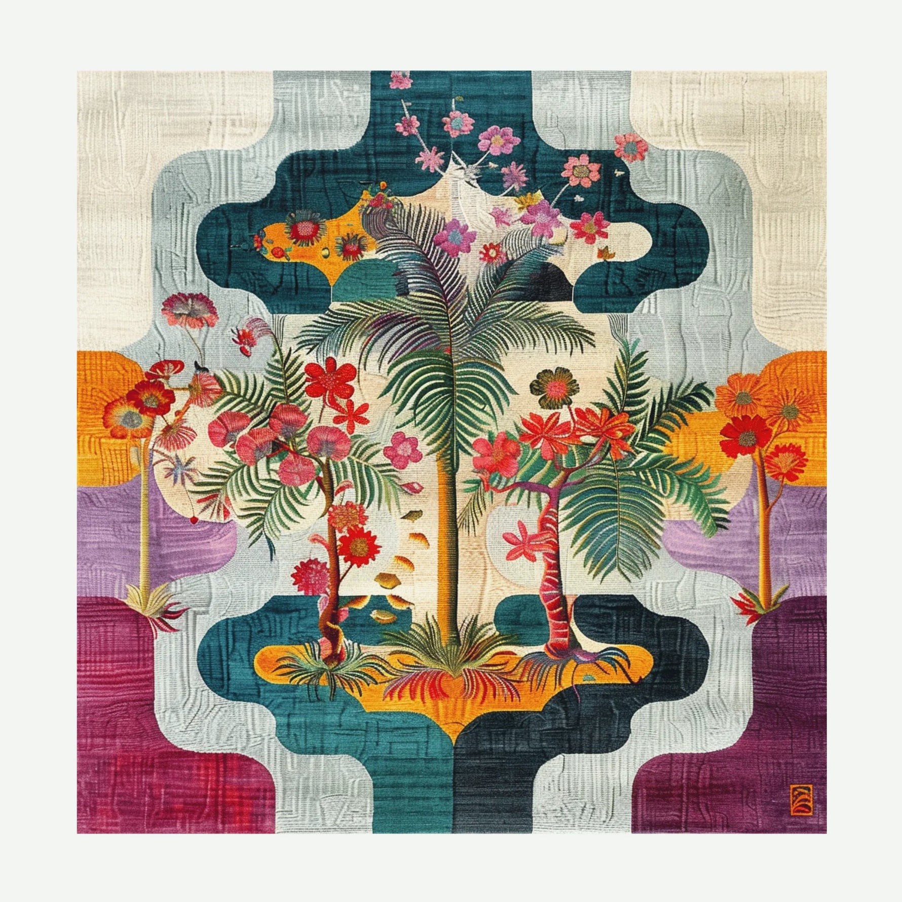 Tropical Oasis Hand Tufted Rug