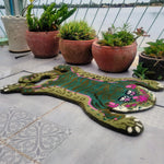 Green Asian Tiger Wool Rug