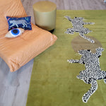 Leopards on Silky Road Hand Tufted Wool Rug Runner