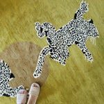 Leopards on Silky Road Hand Tufted Wool Rug Runner