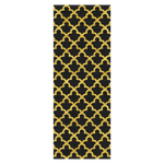 Golden Art Deco Scale Black Tufted Rug