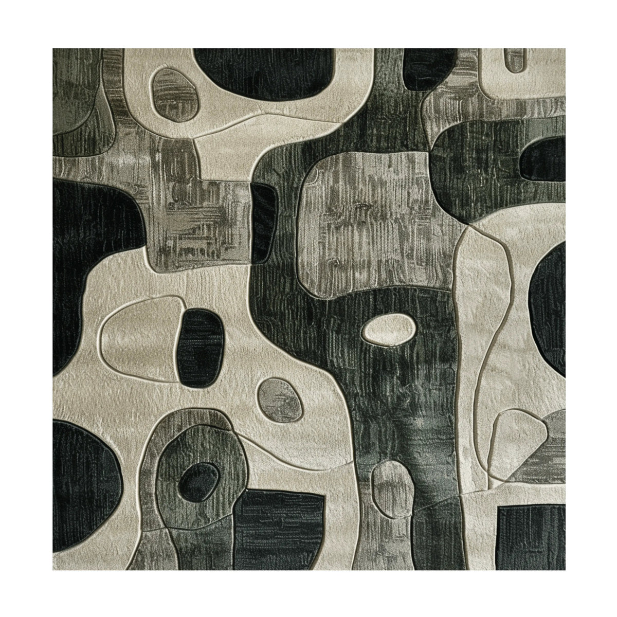 Contemporary Charcoal Hand Tufted Rug