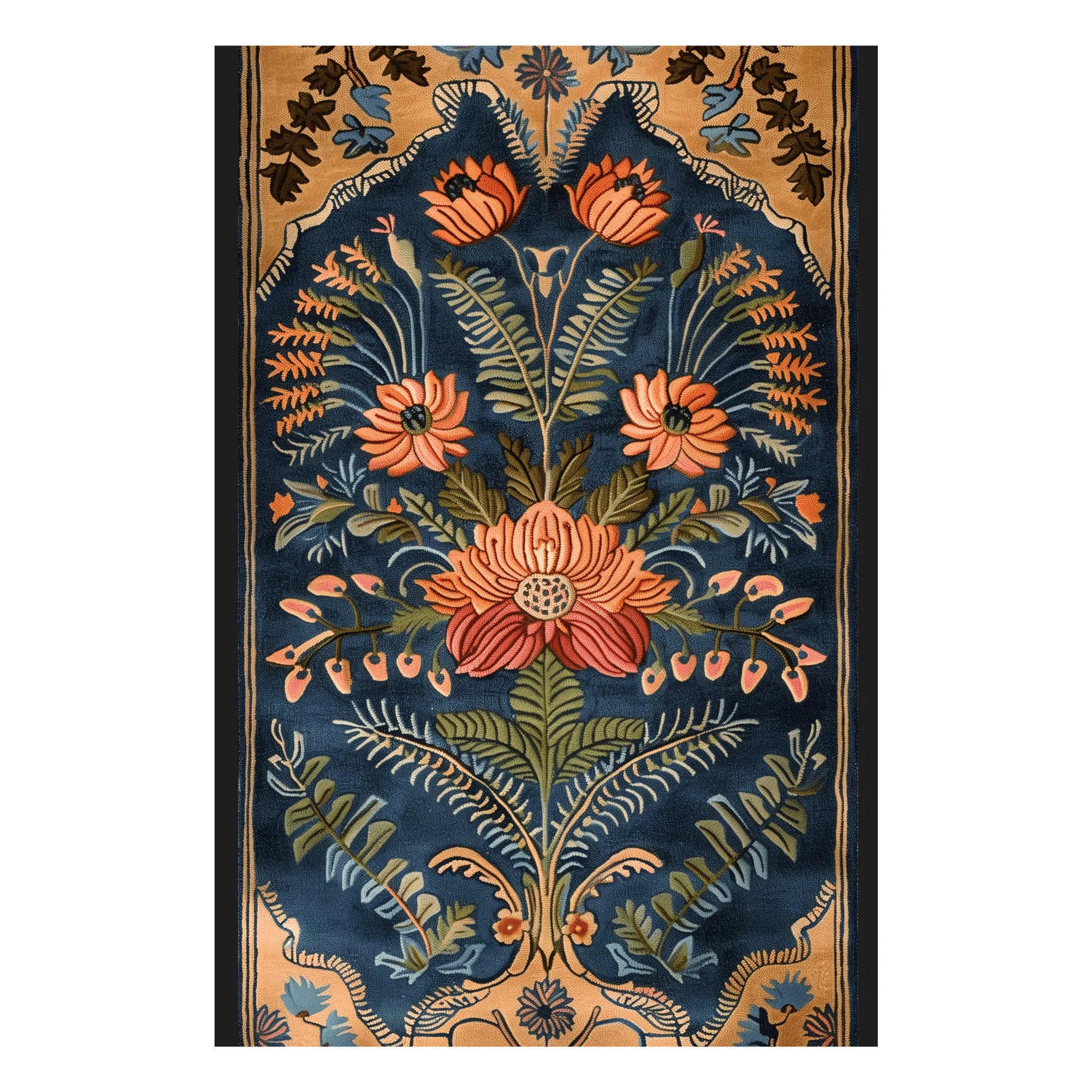 Vintage Aurum Garden Hand Tufted Rug