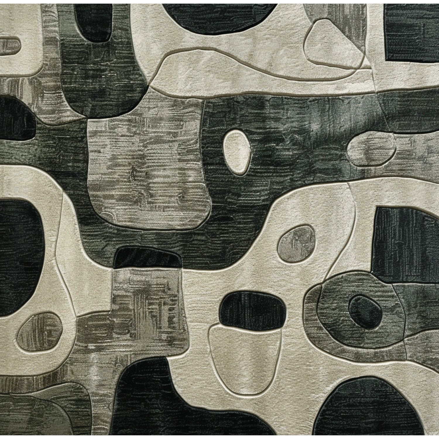 Contemporary Charcoal Hand Tufted Rug