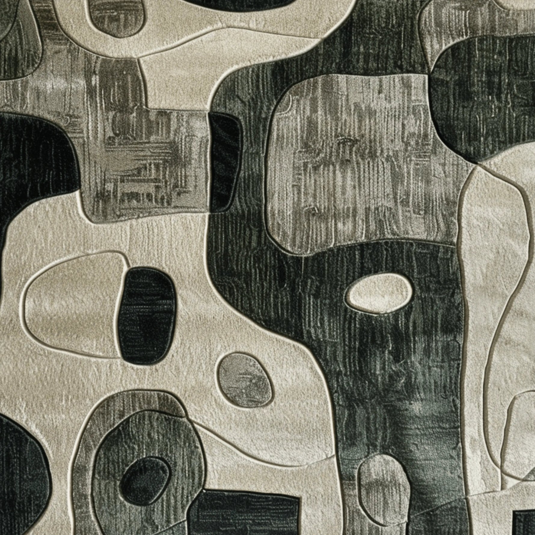 Contemporary Charcoal Hand Tufted Rug