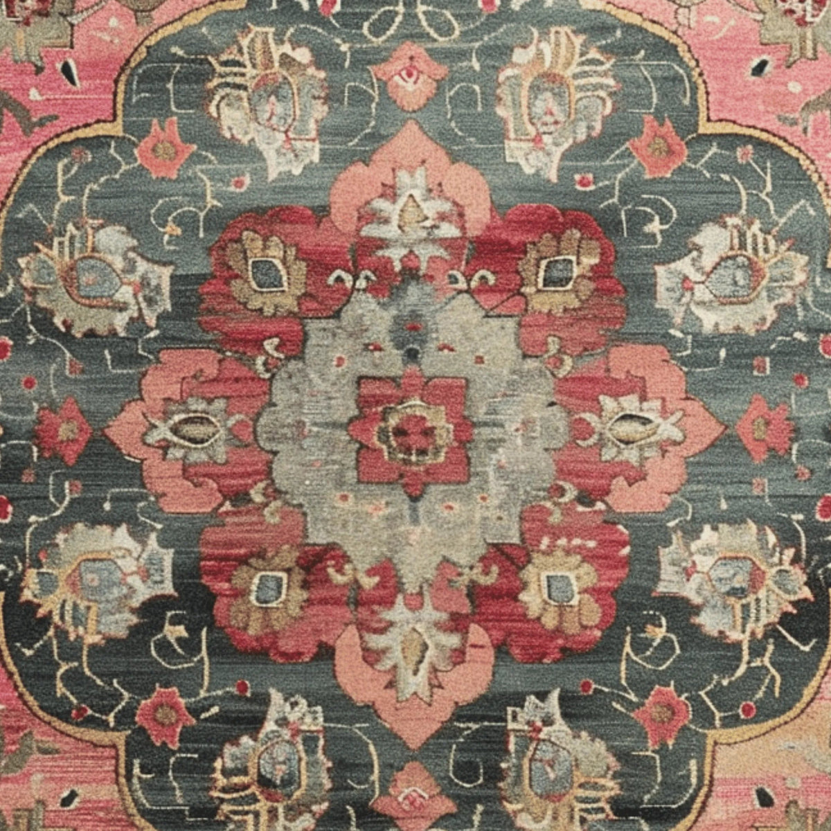 Rosy Heritage Hand Tufted Rug