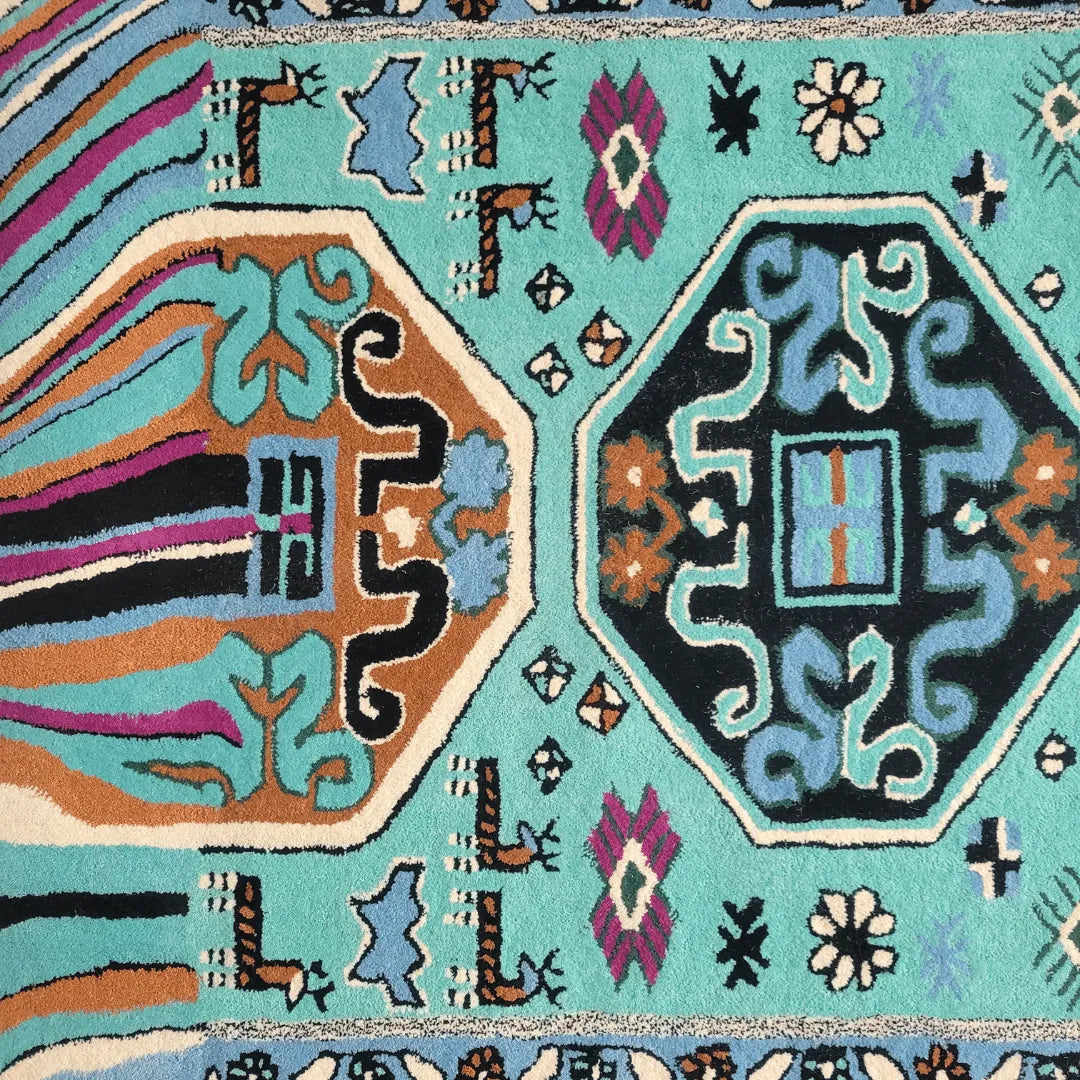 Alaia Persian Turquoise Melting Area Rug