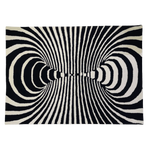 3D Vortex Optic Illusion Hand Tufted Wool Rug