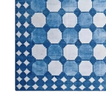 White and Blue Classic Dhurrie Cotton Rug