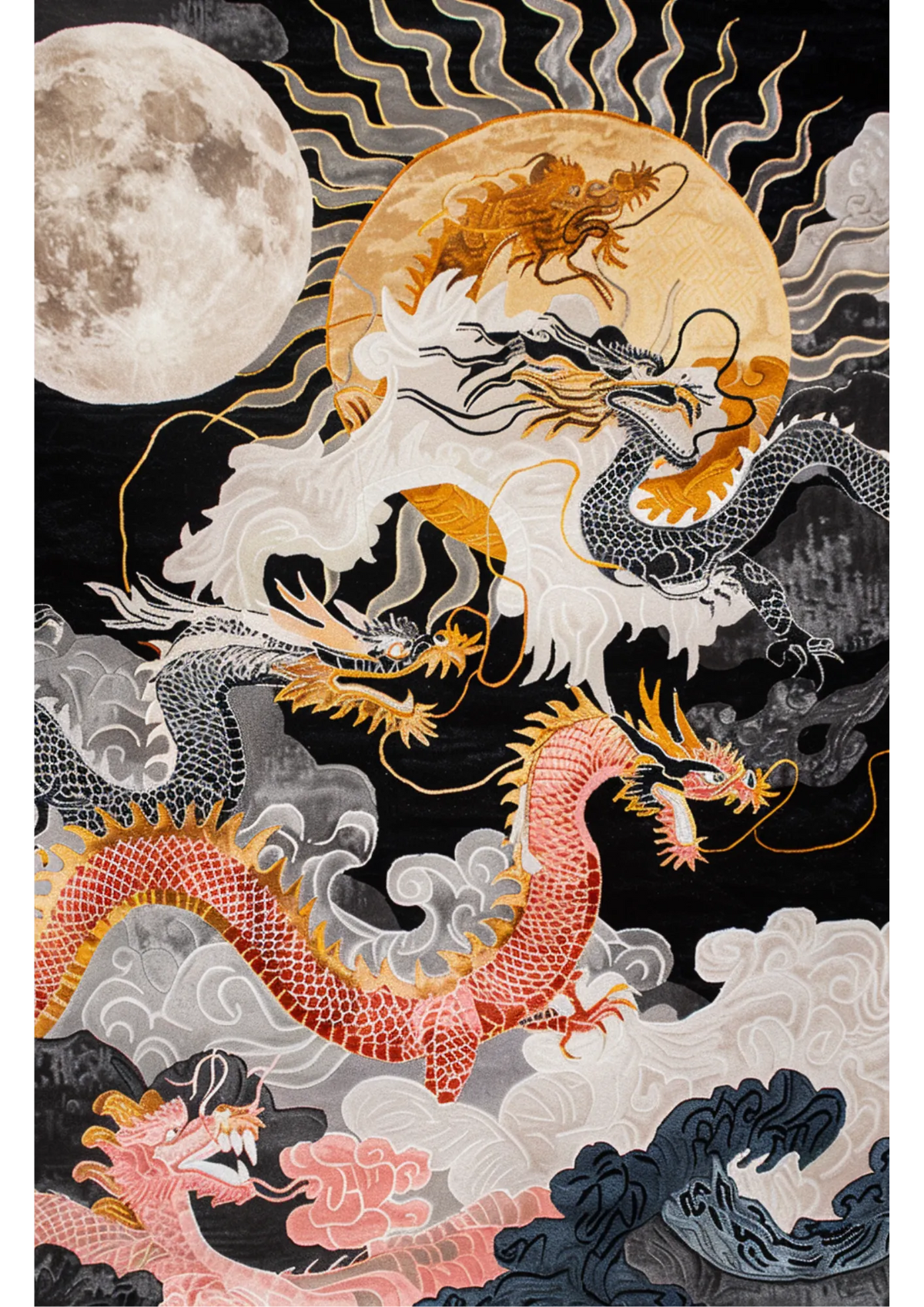 Celestial Dragon Chorus Hand Tufted Rug