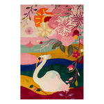 Colorful Swan Lake Hand Tufted Rug