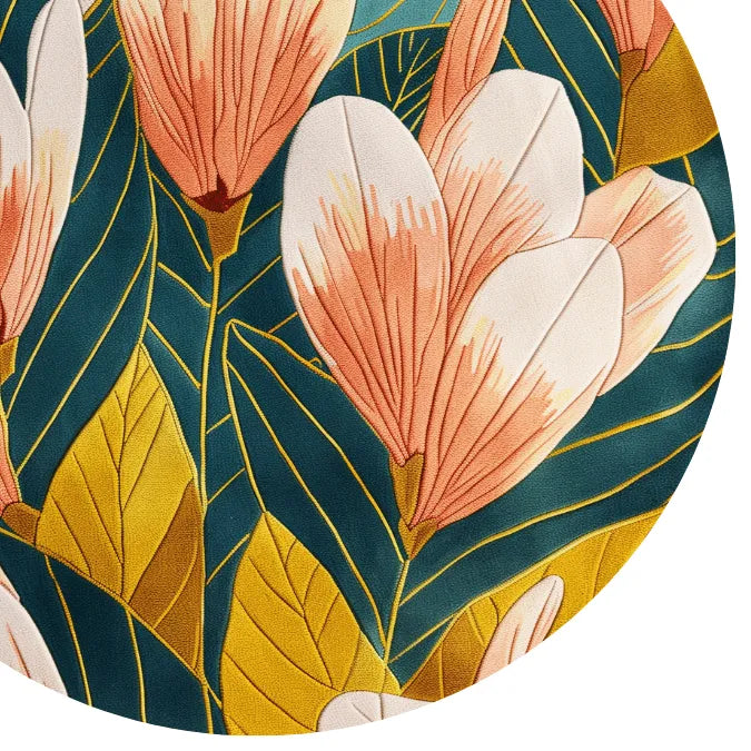 Floral Vineyard Hand Tufted Round Rug