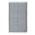 Handwoven Gray Snake Inspired Cotton Rug with Fringes