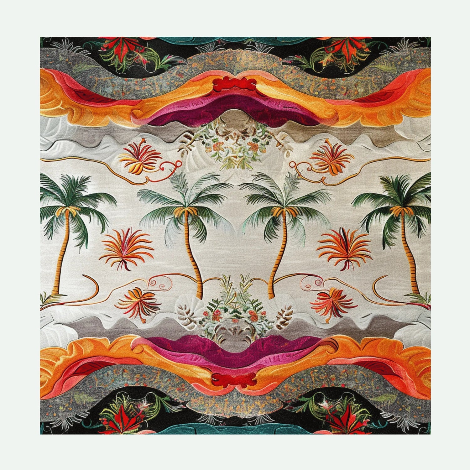 Island Escape Tapestry Hand Tufted Rug