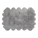 6' x 9' Artificial Wool Faux Fur Rug - Gray