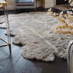 6' x 9' Artificial Wool Faux Fur Rug - Gray Grey 6' x 9'