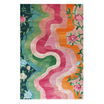 Floral Wavefront Hand Tufted Rug