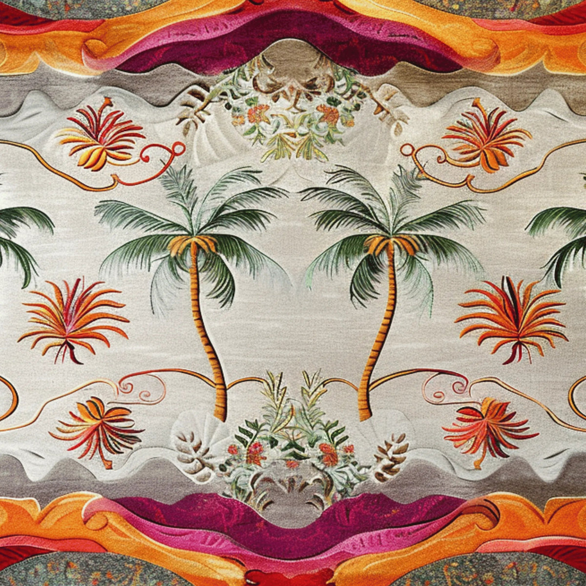 Island Escape Tapestry Hand Tufted Rug