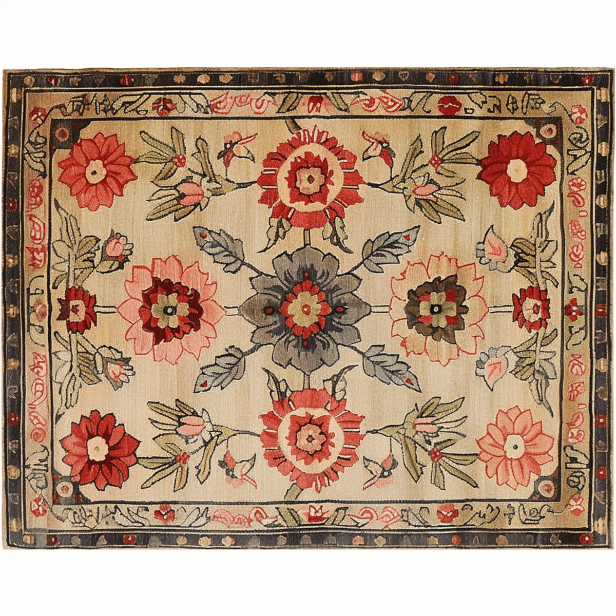 Royal Blossom Hand Tufted Rug