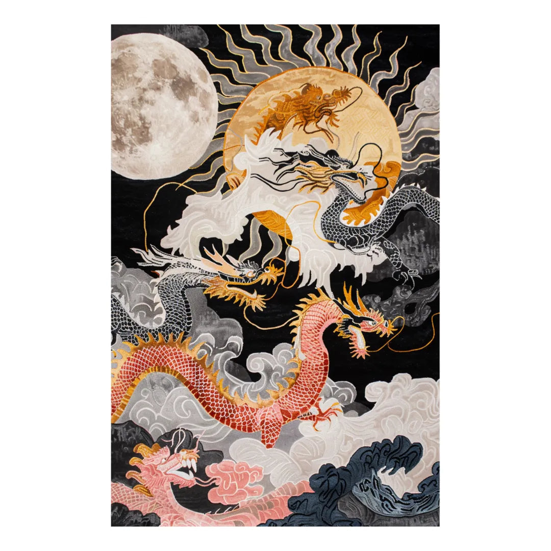 Celestial Dragon Chorus Hand Tufted Rug