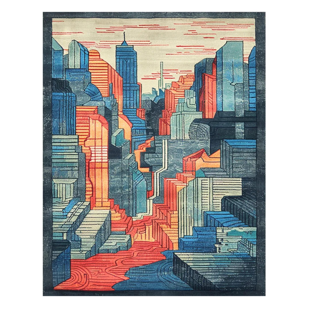 Urban Skyline Hand Tufted Rug