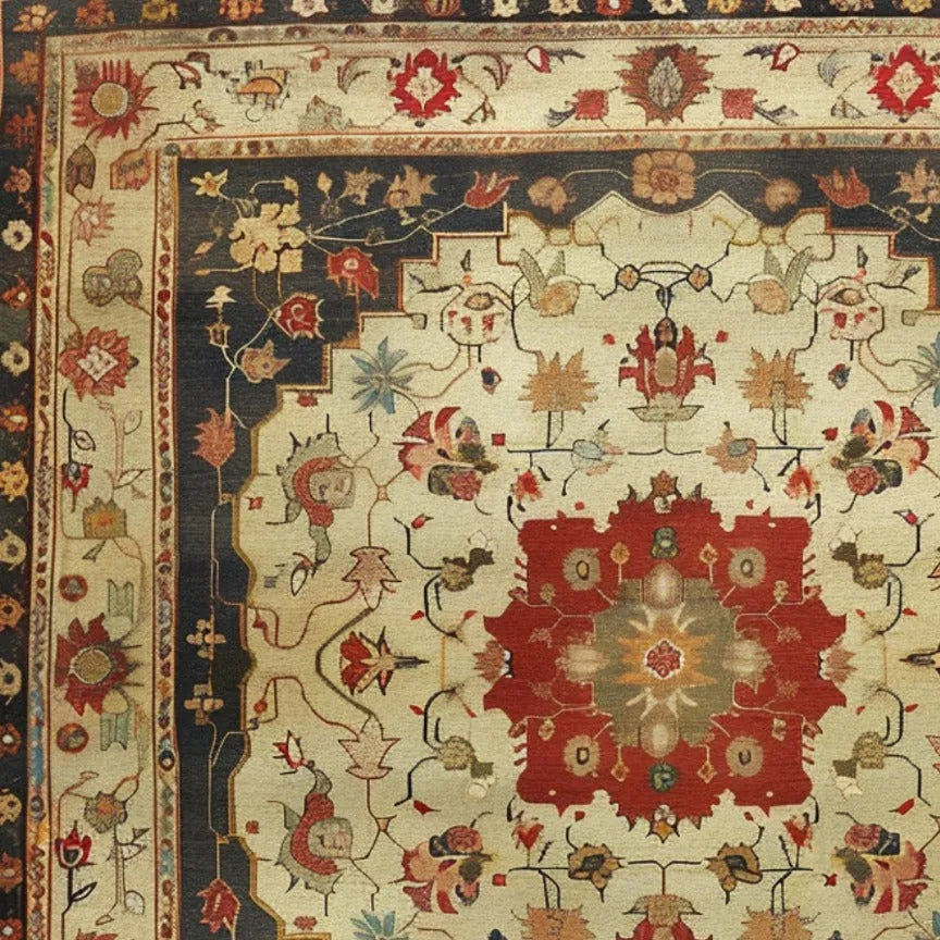 Ancestral Blossom Hand Knotted Area Rug