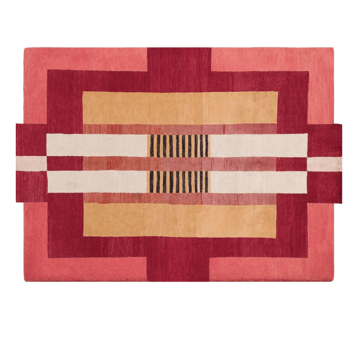 Atzec Red Hand Tufted Wool Rug