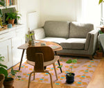 Azure Avian Hand Tufted Wool Rug - Orange