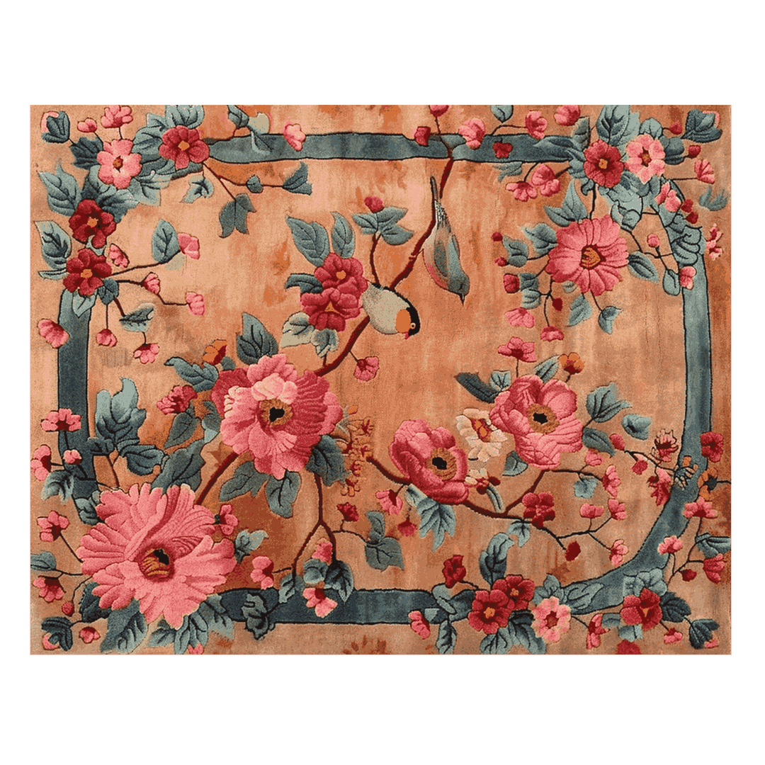 Birdsong in Bloom Hand Knotted Rug