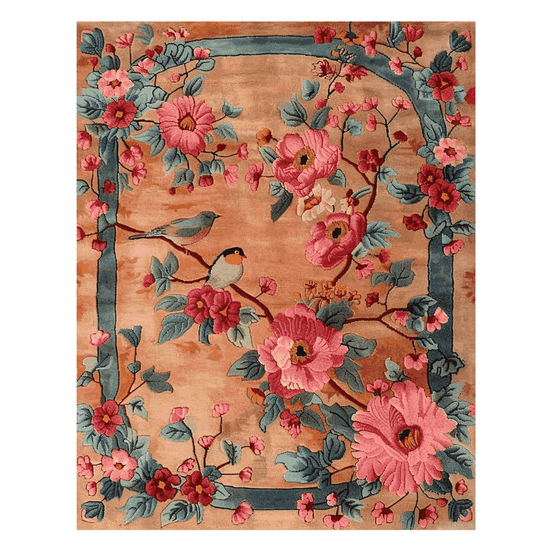 Birdsong in Bloom Hand Knotted Rug