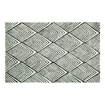 Black and Cream Art Deco Geometric Hand Tufted Wool Rug