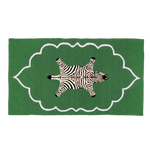 Royal Zebra Hand Tufted Wool Rug - Green