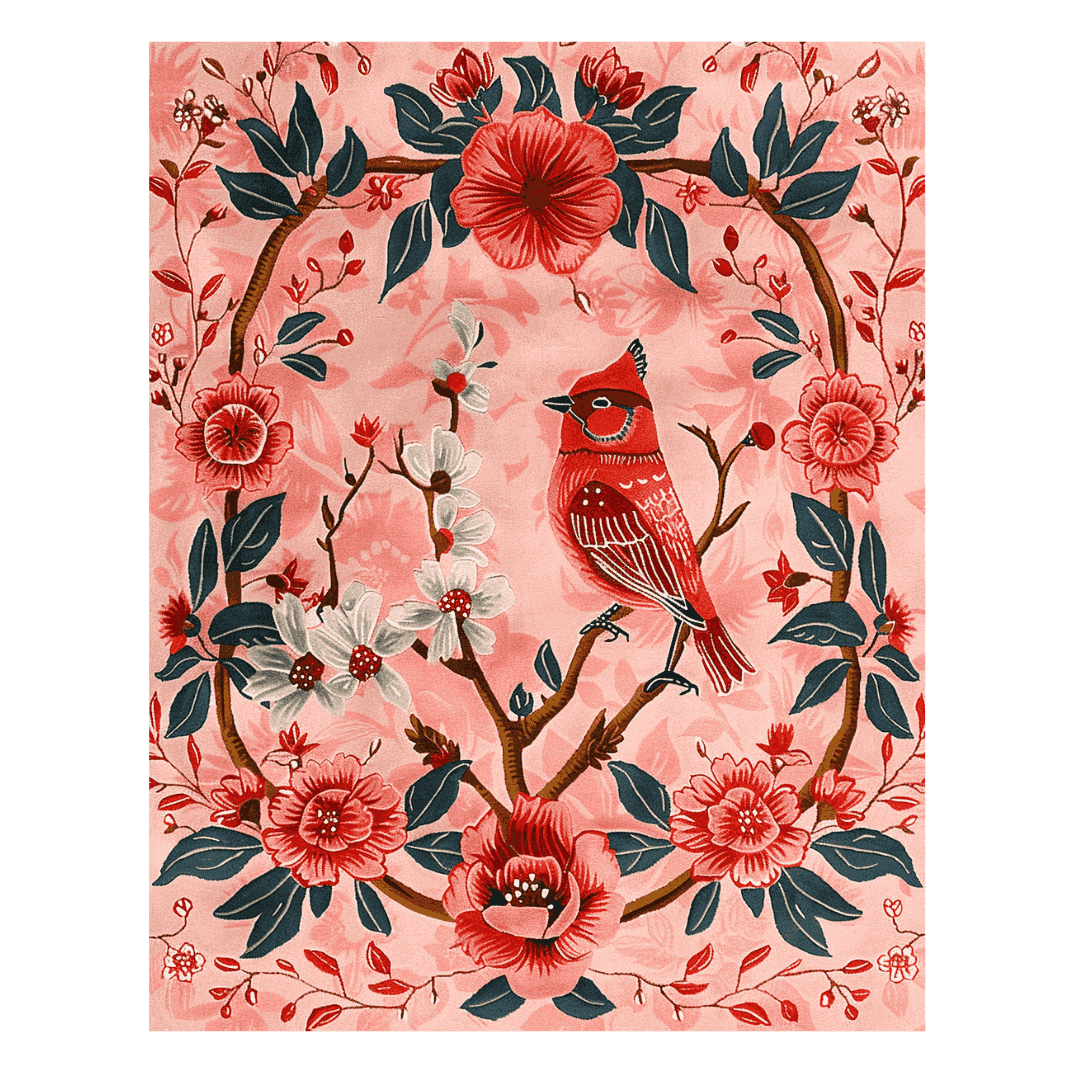 Cardinal Charm Hand Tufted Rug