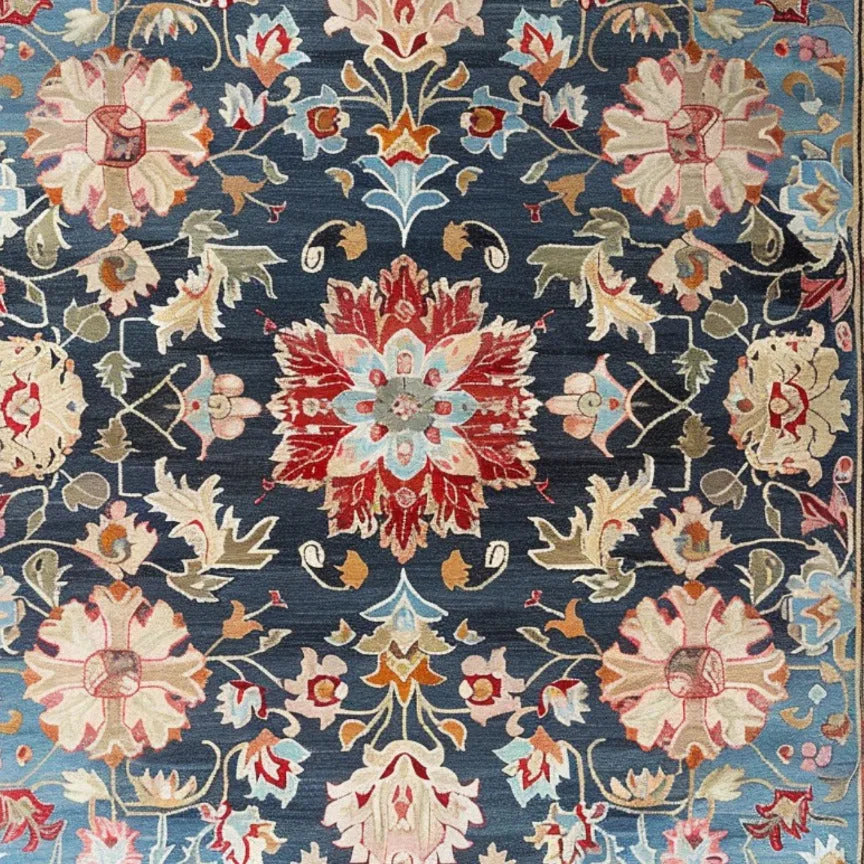 Classic Botanical Design Hand Tufted Rug