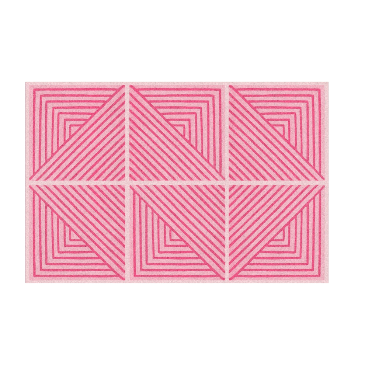 Contemporary Pink Geometric Hand Tufted Wool Rug