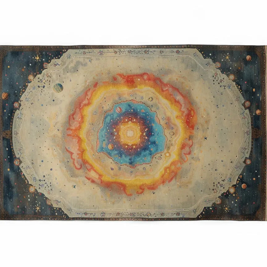 Cosmic Nebula Hand Knotted Area Rug