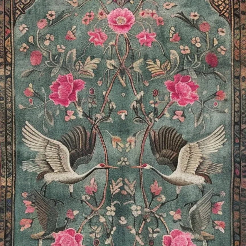 Crane's Ballet Hand Knotted Area Rug