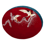 Crimson Flight Hand Tufted Round Rug - MAIA HOMES