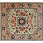 Crimson Medallion Serenity Hand Knotted Area Rug