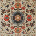 Crimson Medallion Serenity Hand Knotted Area Rug