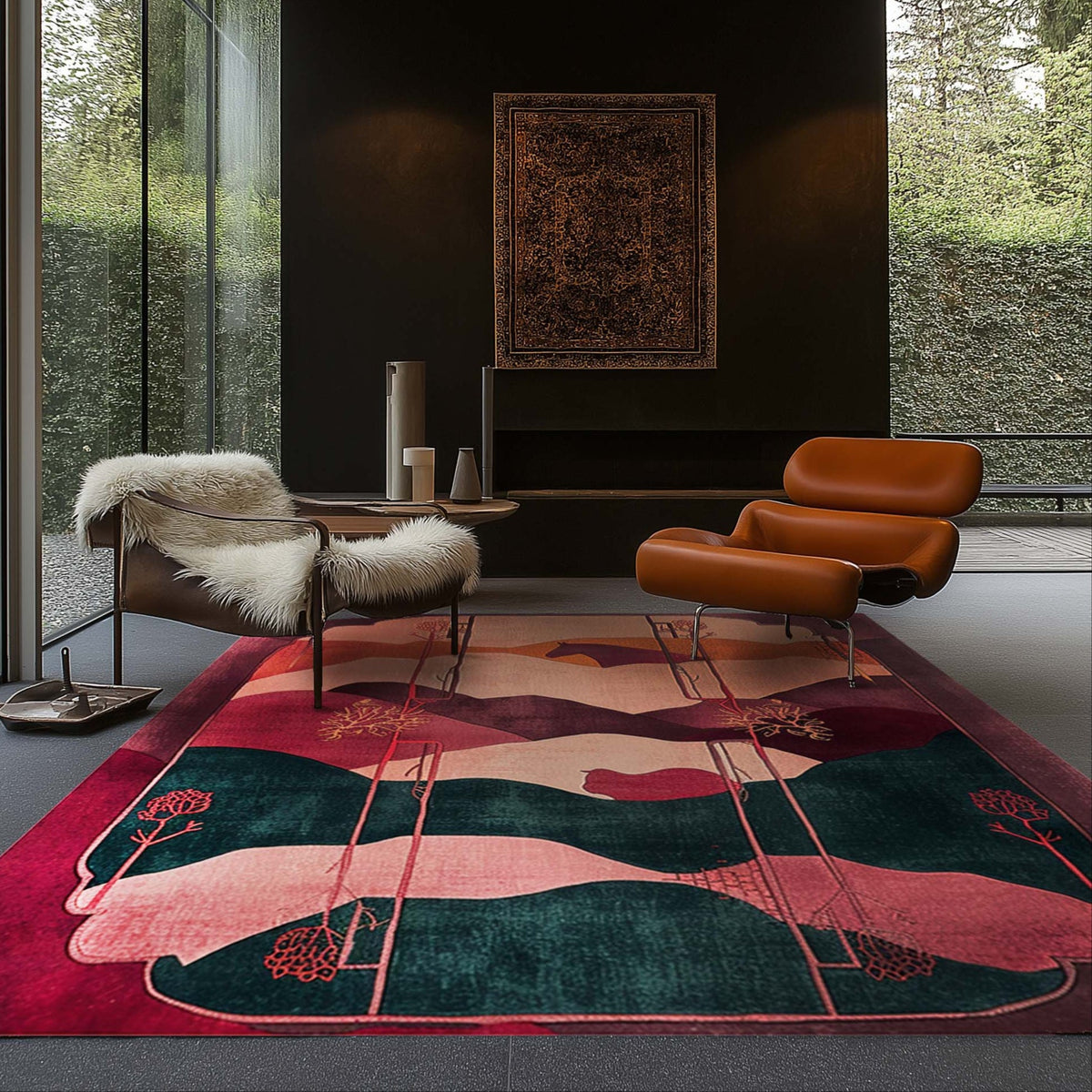 Crimson Valley Hand Tufted Rug - MAIA HOMES